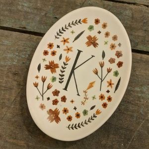 Anthropologie Initial "K" Trinket Dish